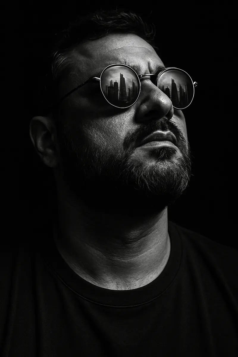 Urban Reflection in Dramatic Light