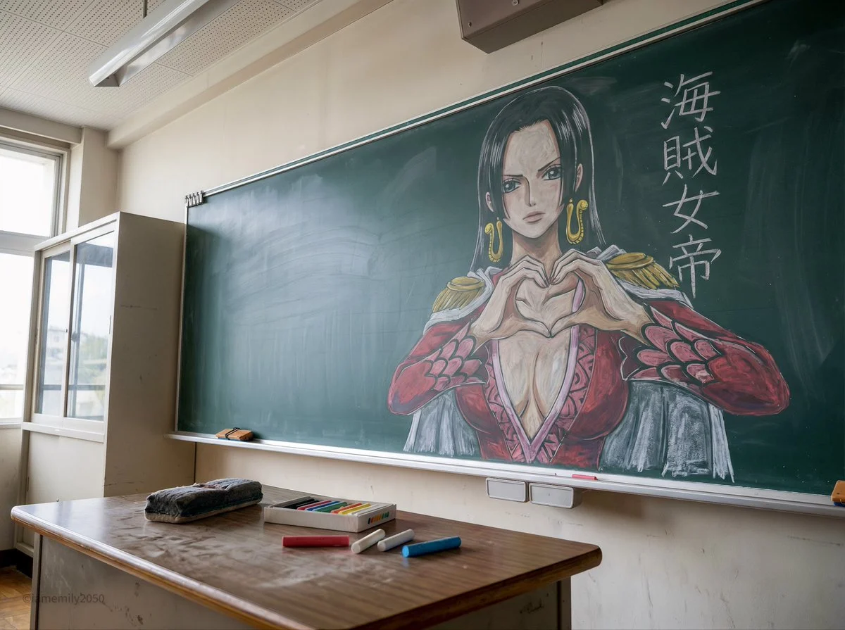 Anime Chalkboard Art