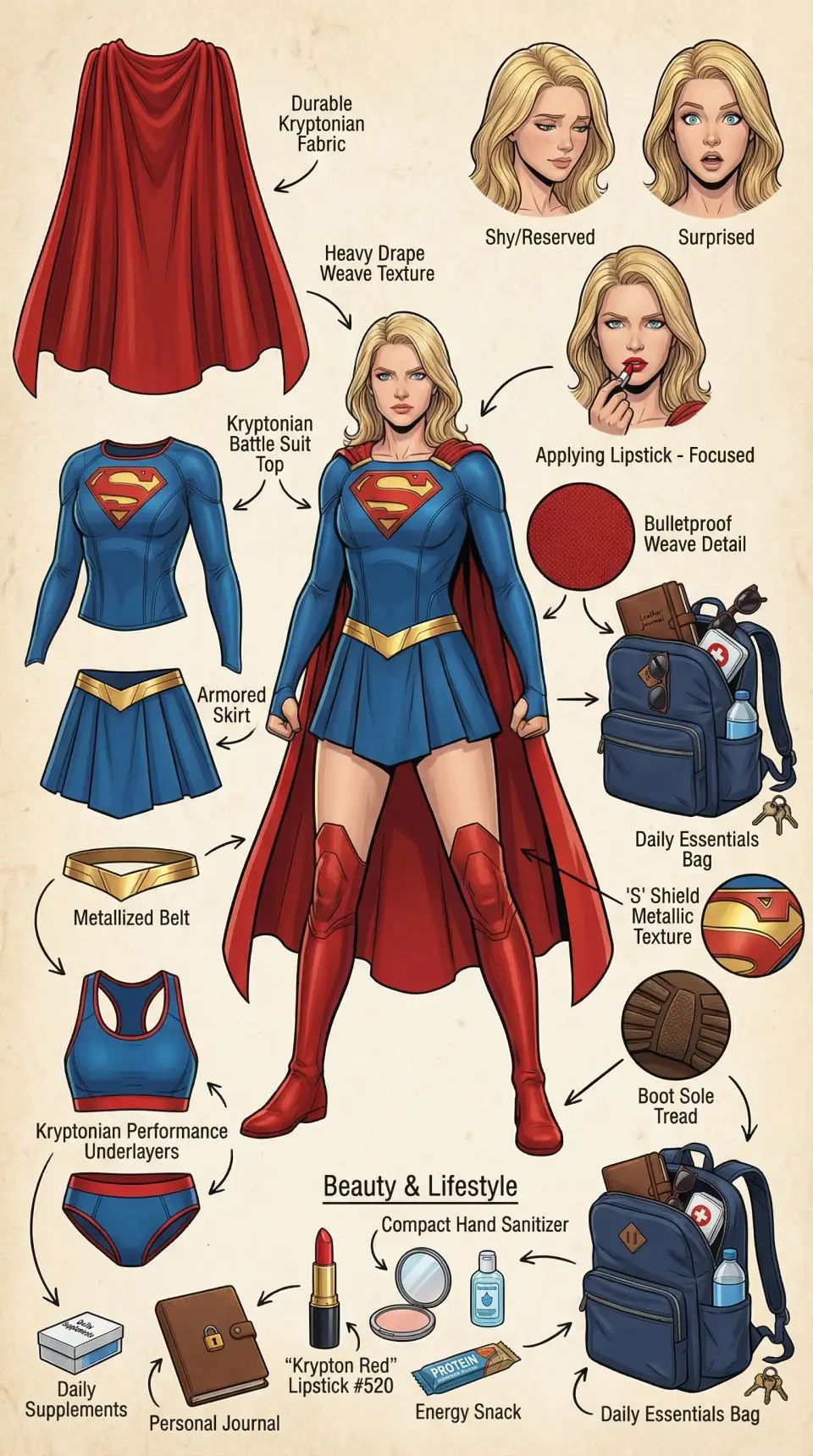 Character Concept Sheet - Supergirl
